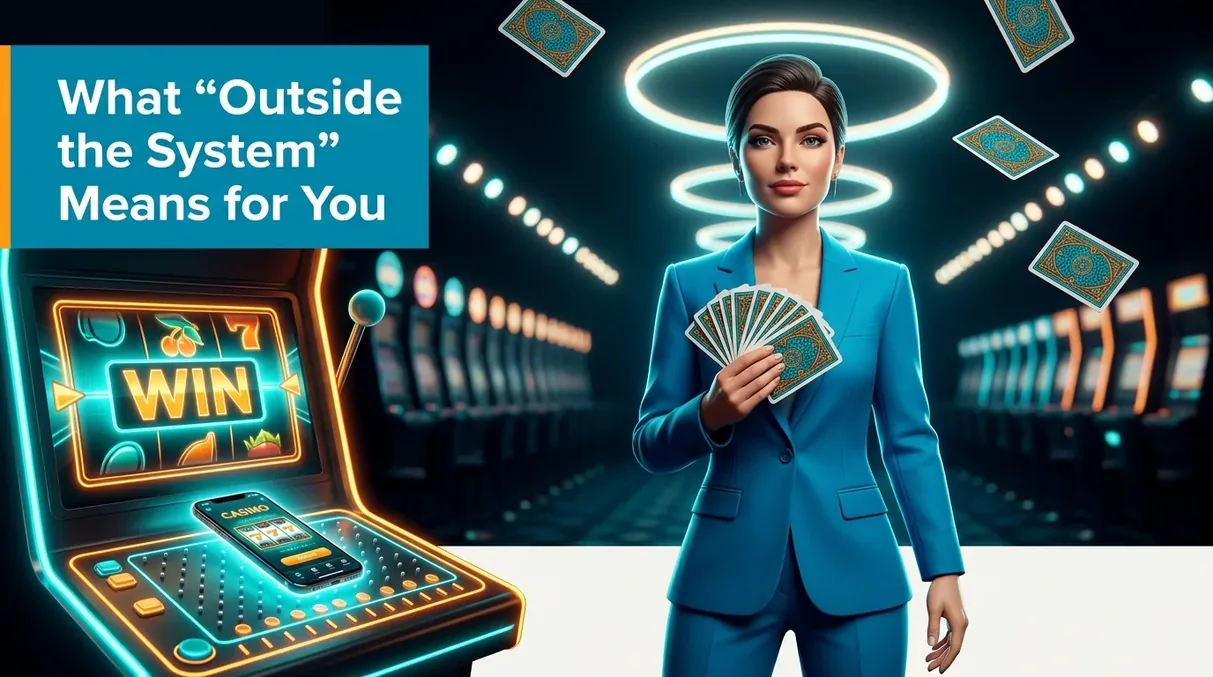Digital slot machine win outside the system